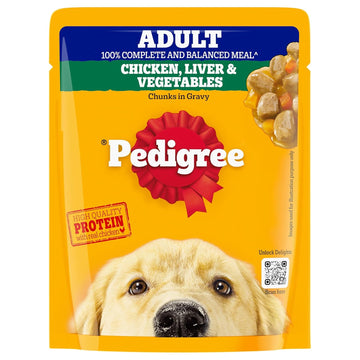 Pedigree Adult Chicken Liver & Vegetables Gravy 70g ( Multi-Pack )