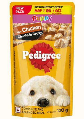 Pedigree Puppy with Chicken Chunks In Gravy 130g