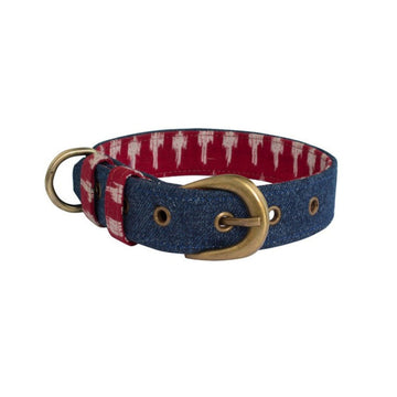 PetWale Blue Denim Belt Collar (Medium)
