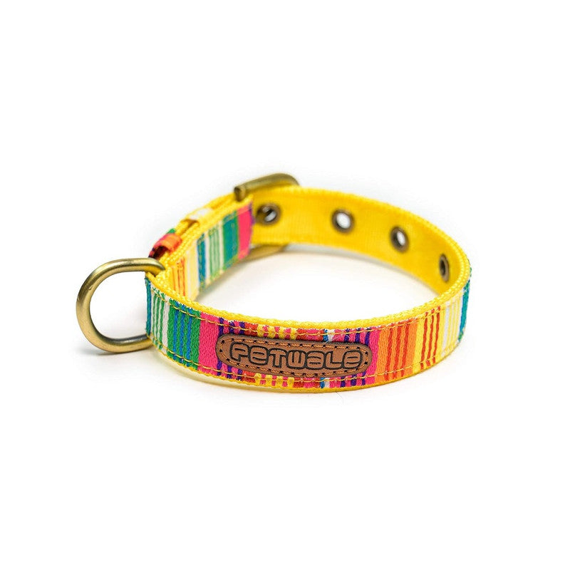 PetWale Colourful Stripes Belt Collar (Small)