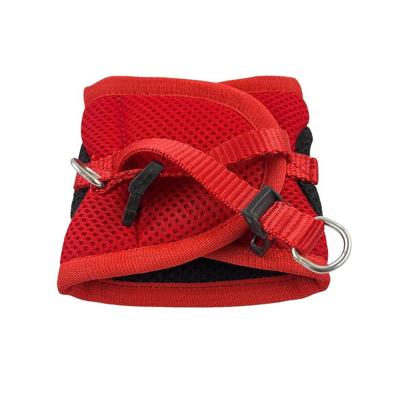 Petblush Red Flip Flap Airmesh Harness M