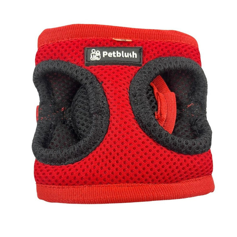 Petblush Red Flip Flap Airmesh Harness M