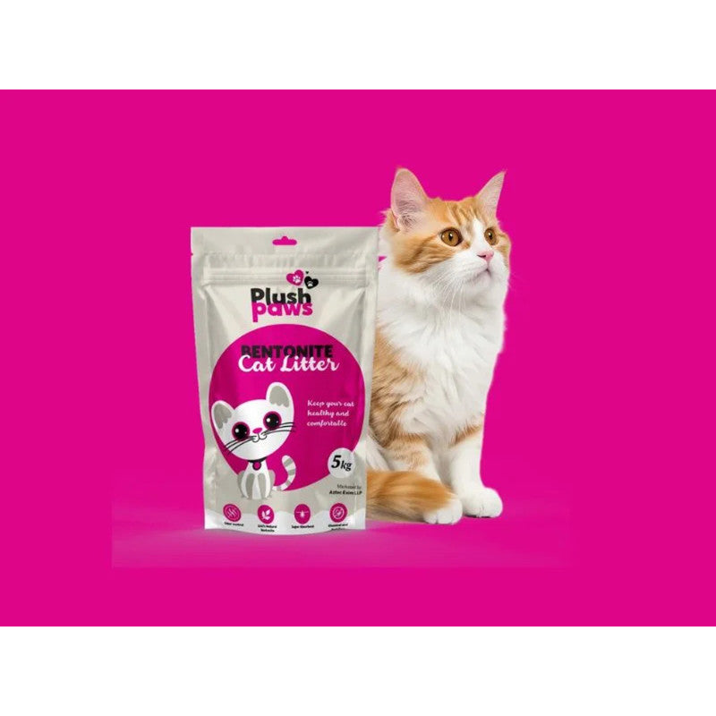 Plush Paws Bentonite Natural Cat Litter 5kg