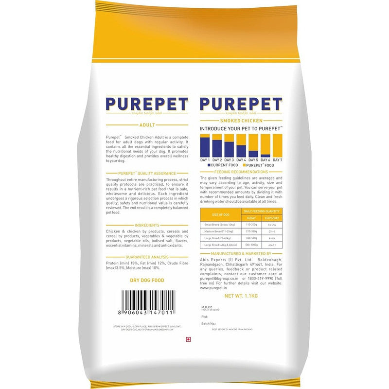 Purepet Adult Smoked Chicken 1.1kg
