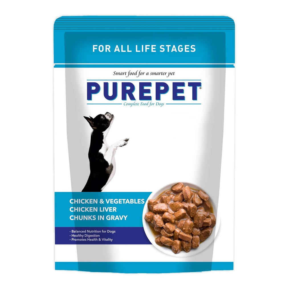 Purepet Dog Chicken & Vegetable Chunks in Gravy 70g