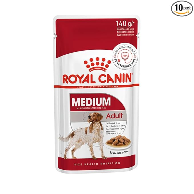Royal Canin Medium Adult Gravy Salsa 140g ( Multi-Pack )