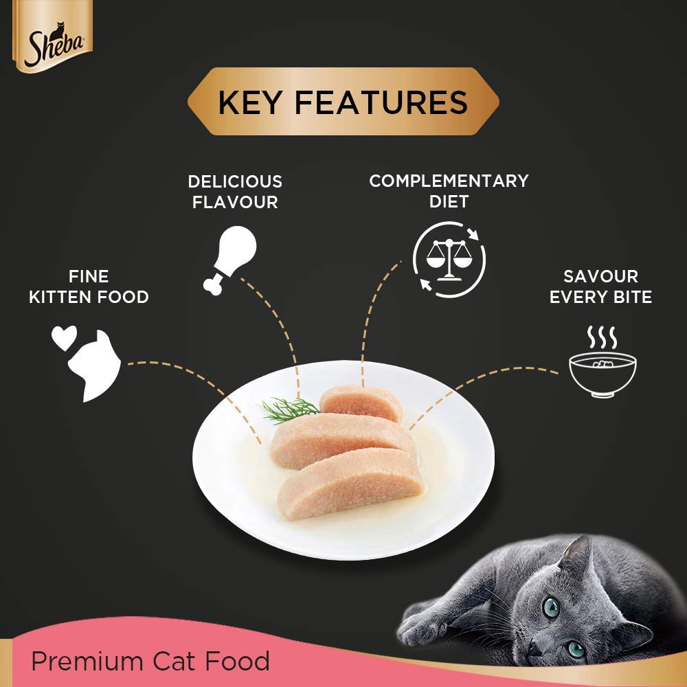 Sheba Premium Kitten Chicken Loaf 70g ( Multi-Pack )