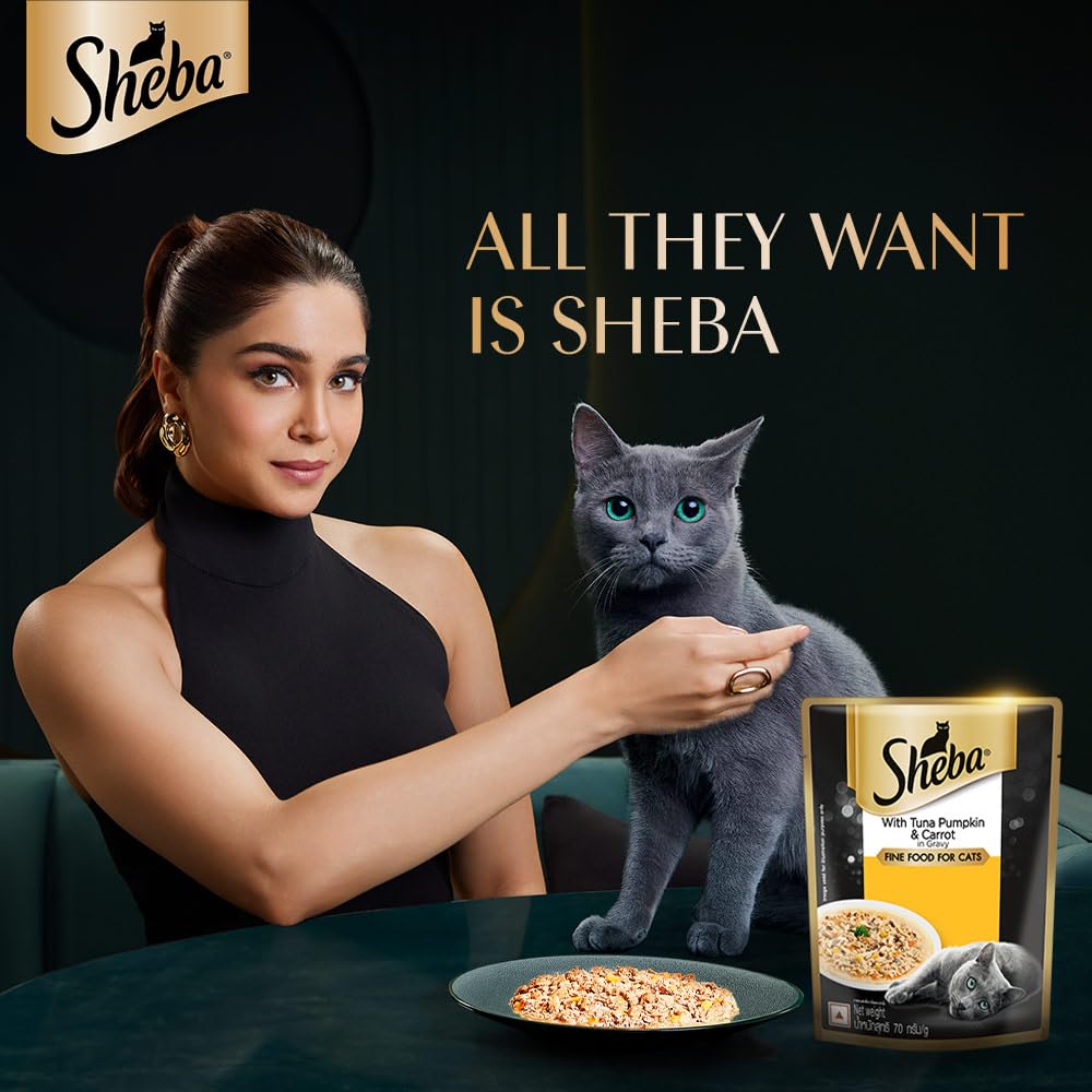 Sheba Premium Tuna Pumpkin n Carrot in Gravy 70g( Multi-Pack )