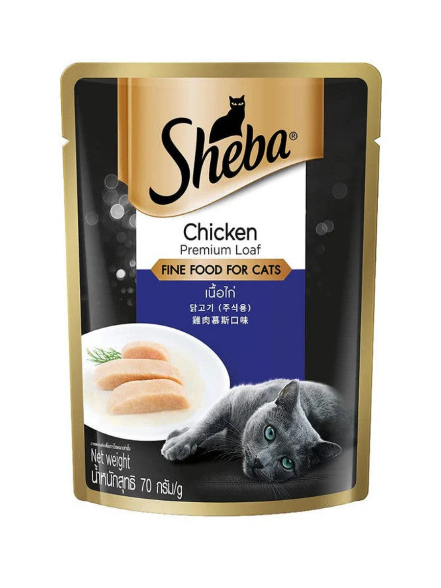 Sheba Premium Adult Chicken Loaf  70g ( Multi-Pack )