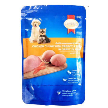 SmartHeart Puppy Chicken Chunk With Carrot n Egg In Gravy 80g