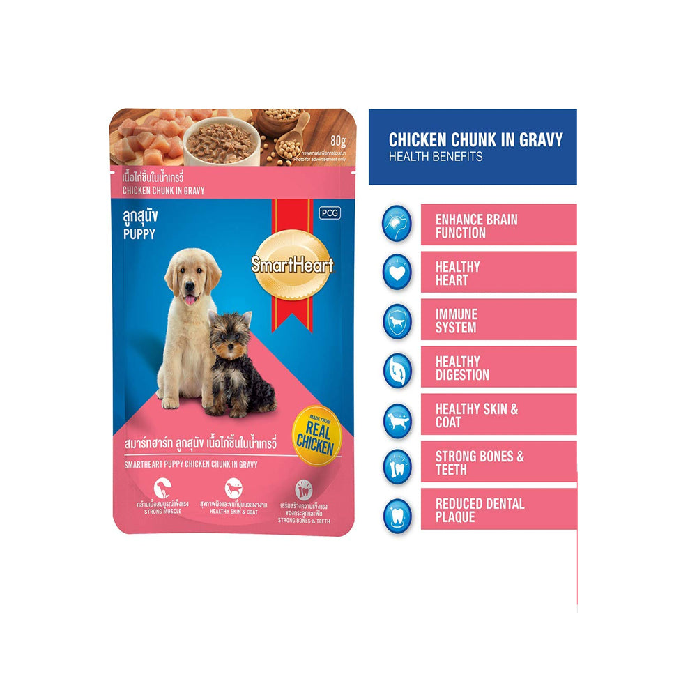 SmartHeart Puppy  Chicken  Chunk in Gravy 80g