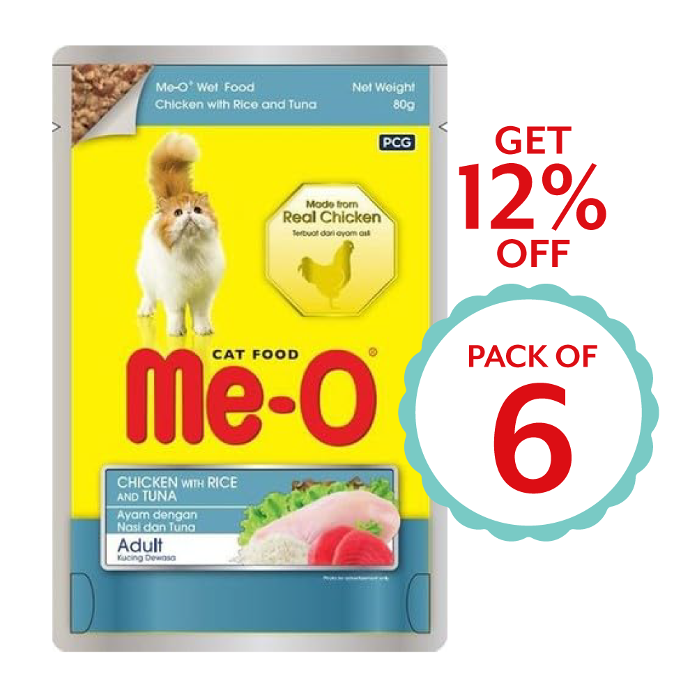Me-O Chicken With Rice And Tuna 80g ( Multi-Pack)