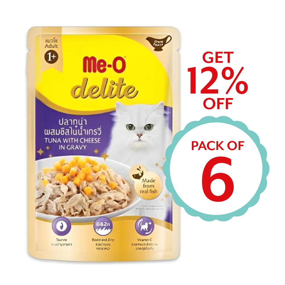 Me-O Delite Tuna With Cheese in Gravy 70g ( Multi-Pack)