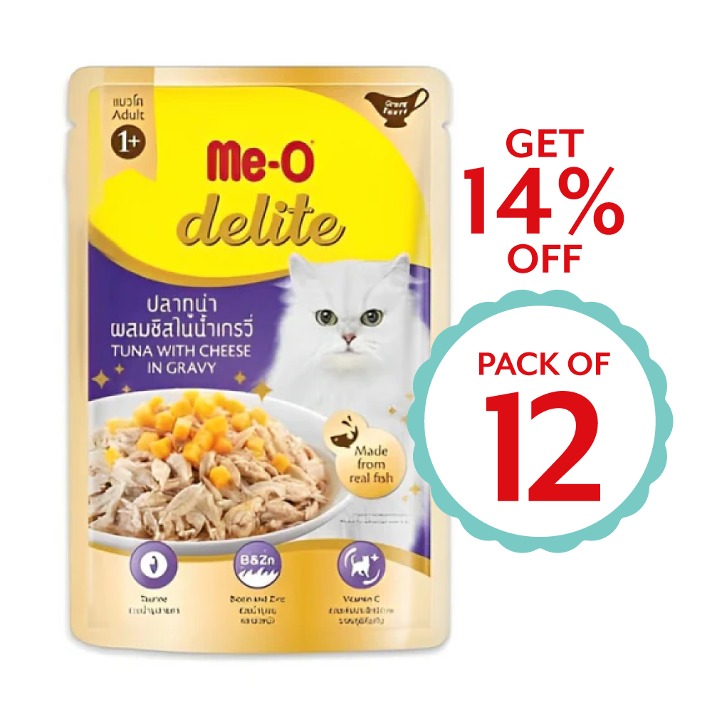 Me-O Delite Tuna With Cheese in Gravy 70g ( Multi-Pack)