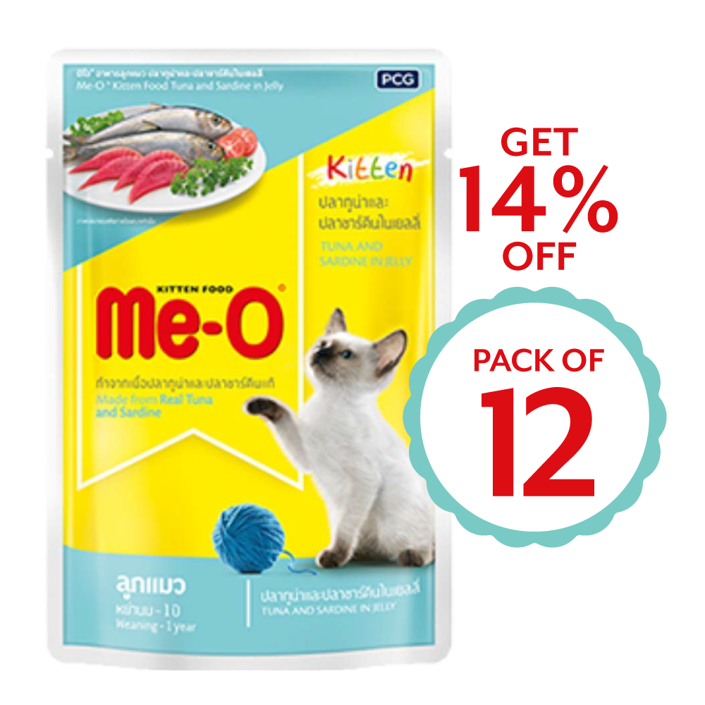Me-O Kitten Tuna n Sardine in Jelly 80g ( Multi-Pack)