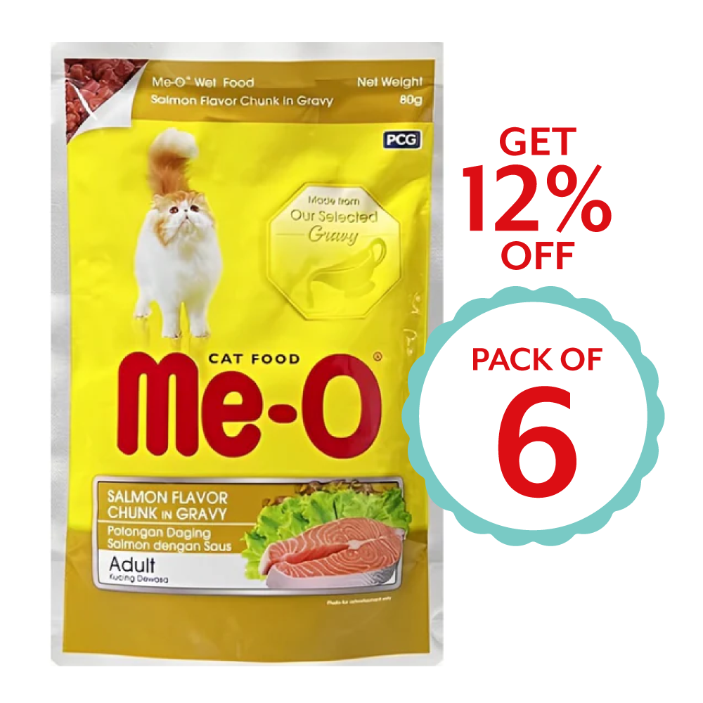 Me-O Salmon Flavor Chunks in Gravy 80g ( Multi-Pack)