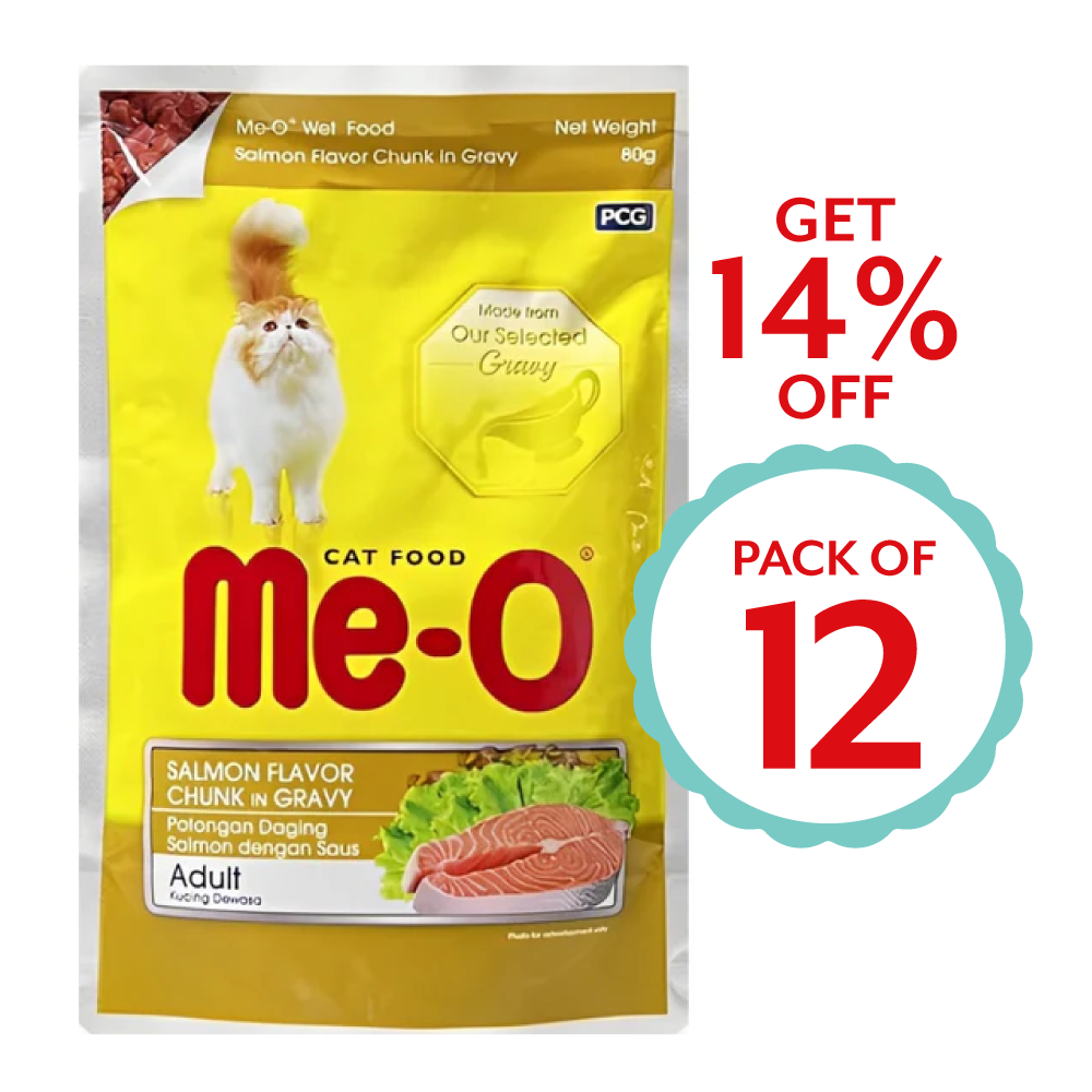 Me-O Salmon Flavor Chunks in Gravy 80g ( Multi-Pack)