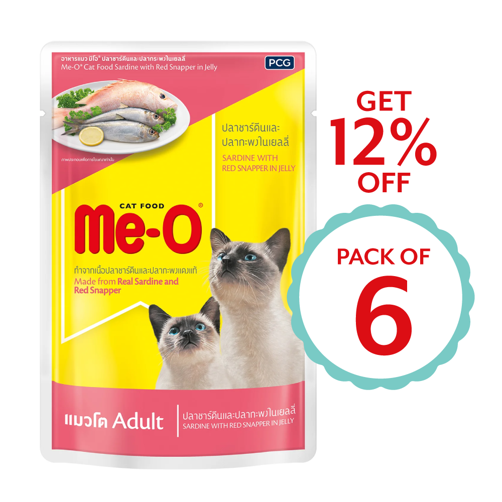 Me-O Sardine with Red Snapper 80g ( Multi-Pack)