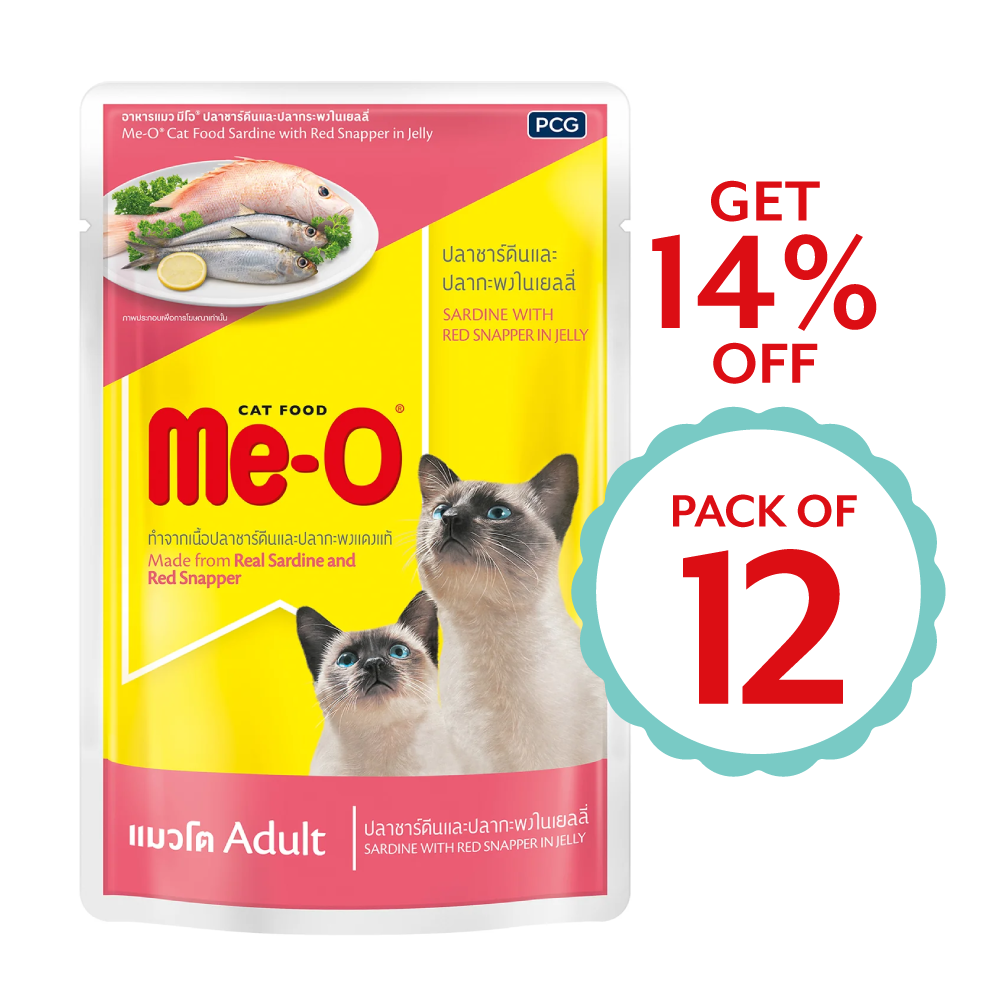 Me-O Sardine with Red Snapper 80g ( Multi-Pack)