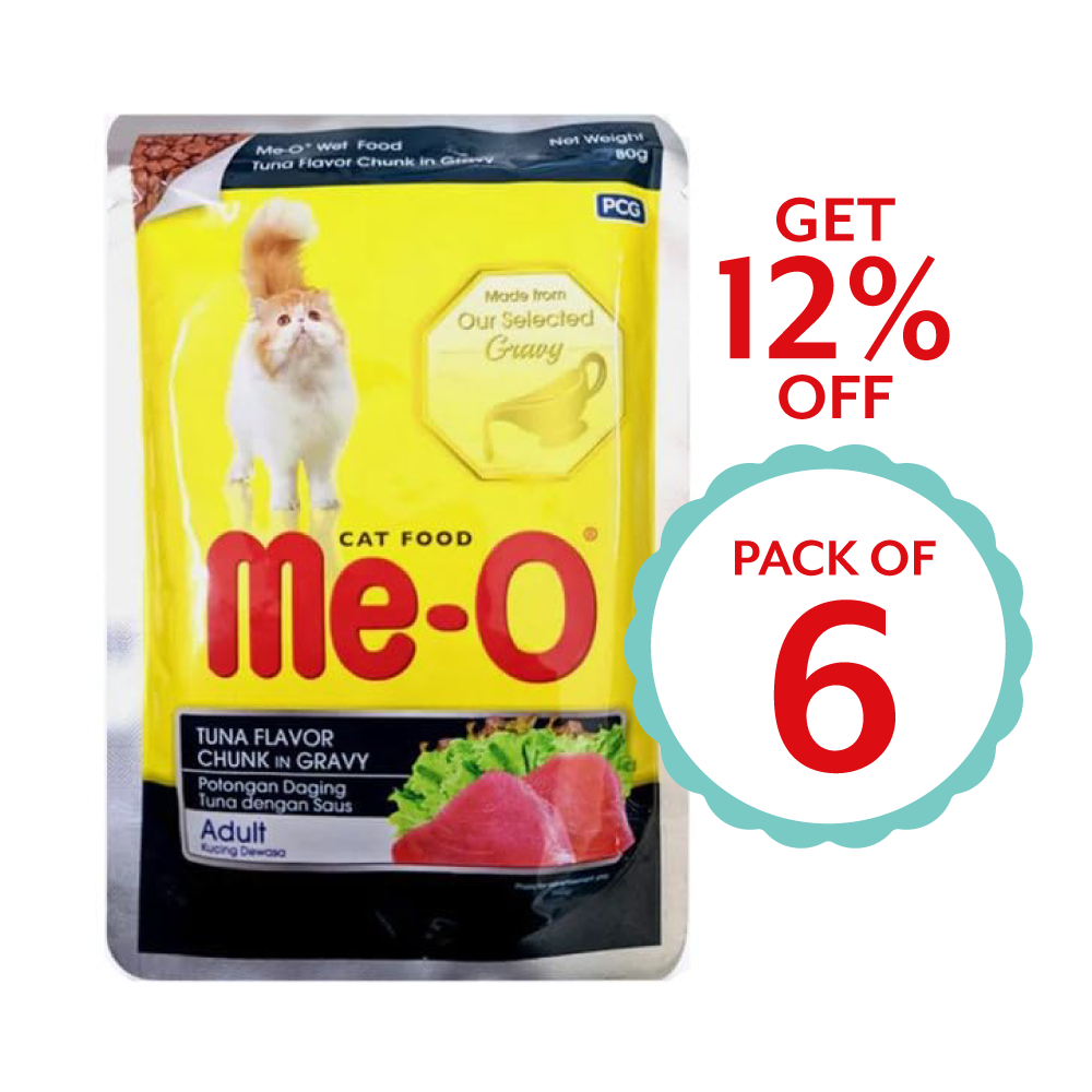 Me-o Tuna Chunk in Gravy 80g ( Multi-Pack)