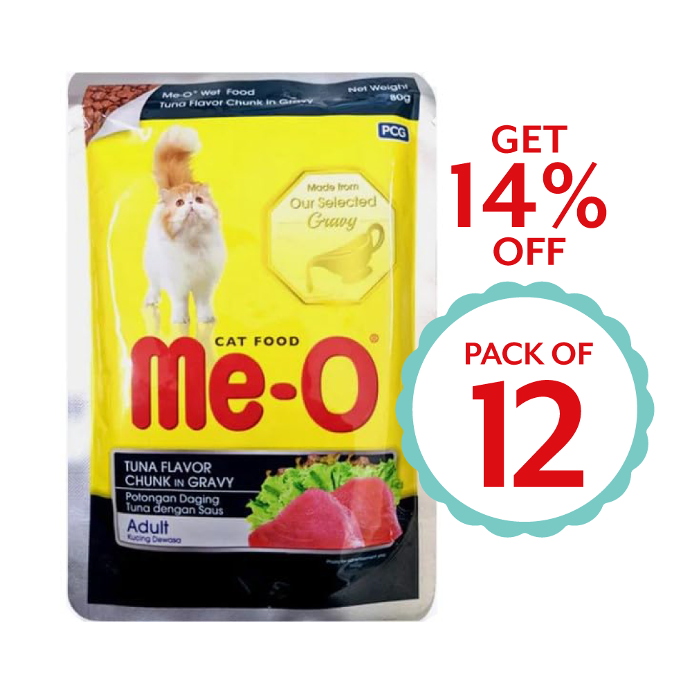 Me-o Tuna Chunk in Gravy 80g ( Multi-Pack)