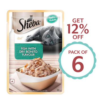 Sheba Fish With Dry Bonito Flake 35g ( Multi-Pack )