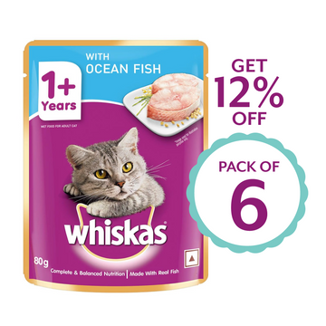 Whiskas Adult Ocean Fish in Jelly 80g ( Multi-Pack )