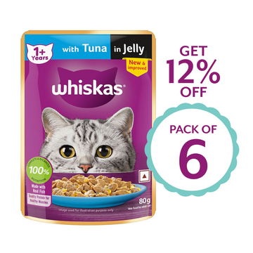 Whiskas Adult Tuna in Jelly 80g ( Multi-Pack )