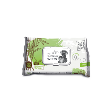 M-Pets Cleaning Wipes 100% Bamboo 40Pcs