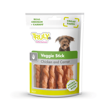 Truly Dog Treat Chicken n Carrot Veggie Stick 90g