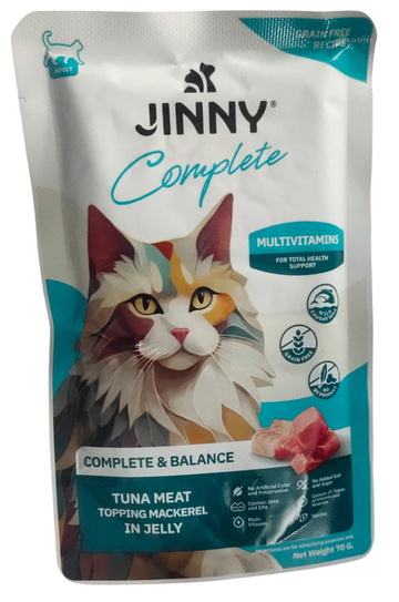 Jinny Complete Tuna Meat Topping Mackerel In Jelly 70g