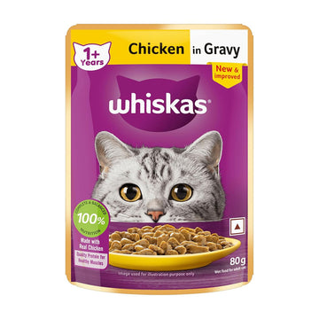 Whiskas Adult Chicken in Gravy 80g ( Multi-Pack )