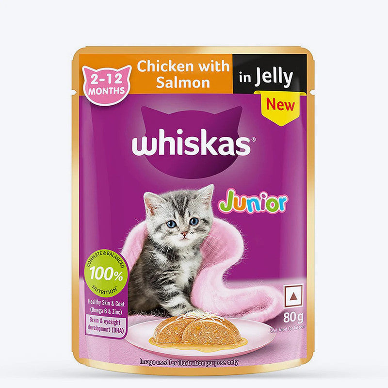 Whiskas Kitten Chicken With Salmon In Jelly 80g