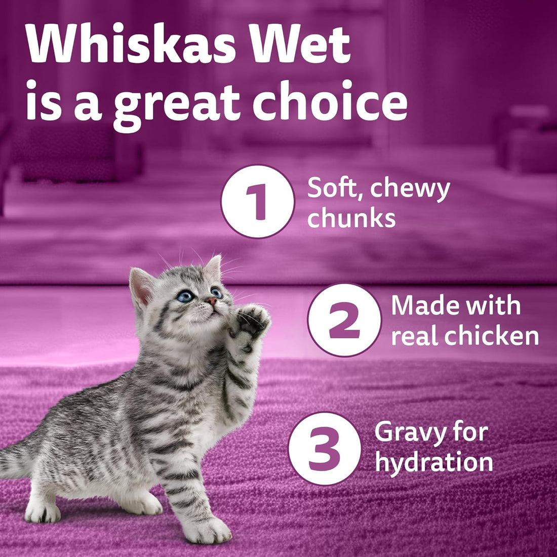Whiskas Kitten Chicken in Gravy 80g ( Multi-Pack )