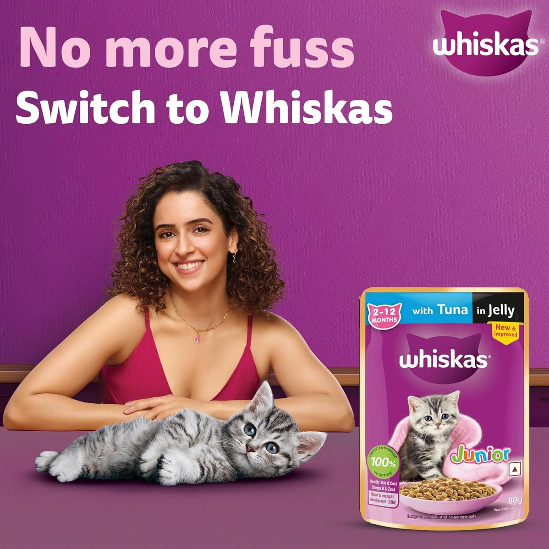 Whiskas Kitten Tuna in Jelly 80g