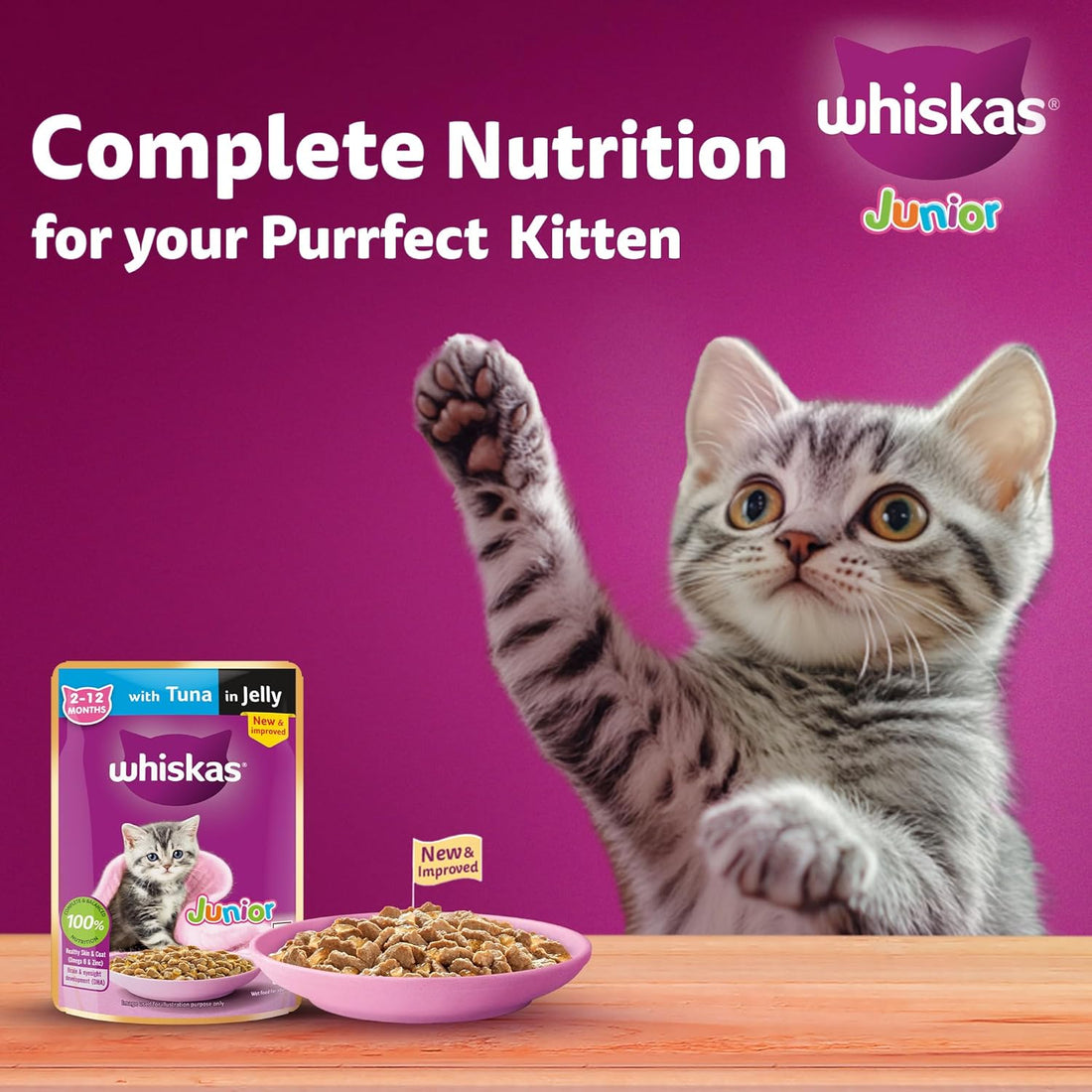 Wiskas Kitten Tuna In Jelly 80g ( Multi-Pack )