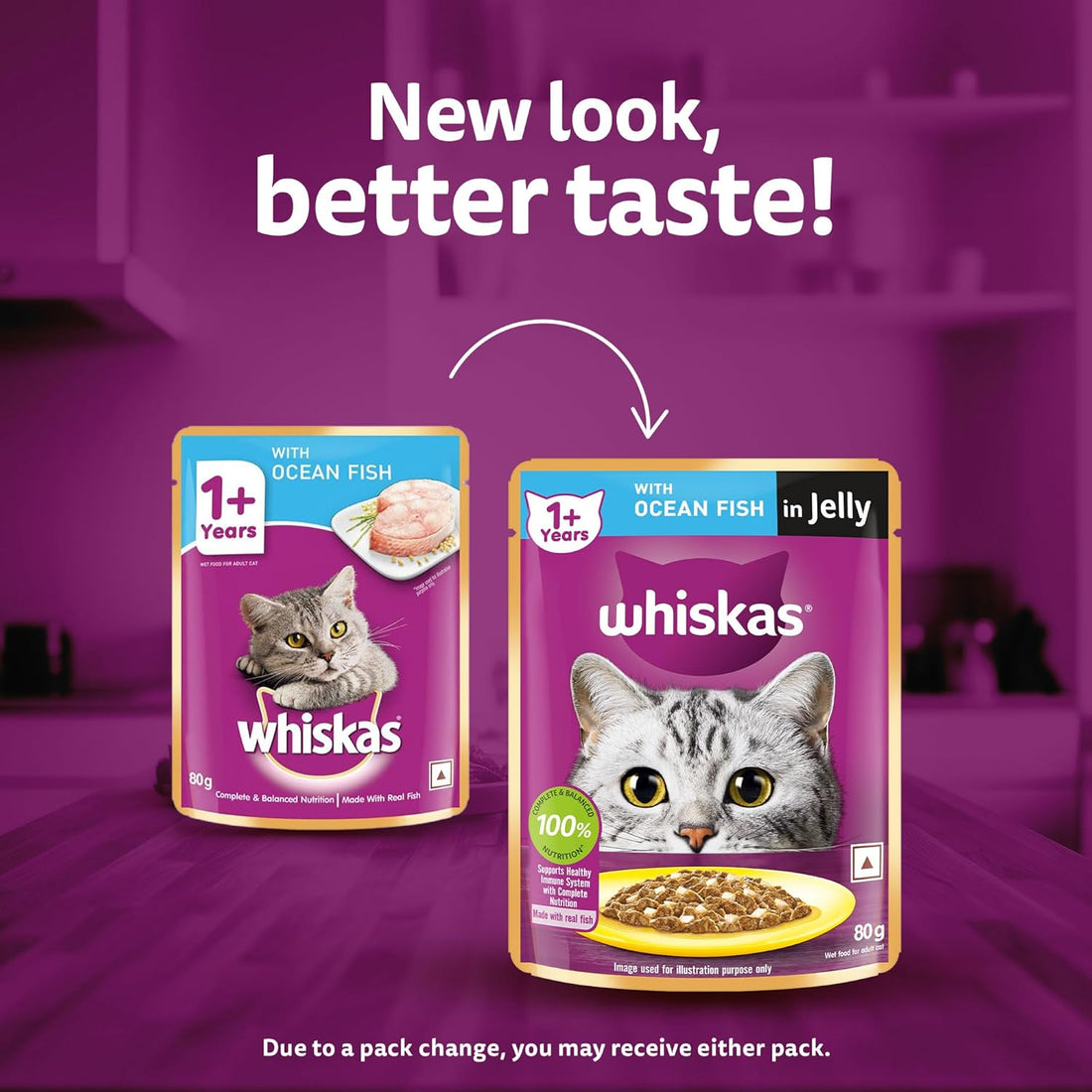 Whiskas Adult Ocean Fish in Jelly 80g ( Multi-Pack )