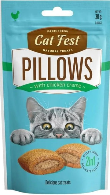 CAT FEST CRISPY PILLOWS WITH CHICKEN 30GM