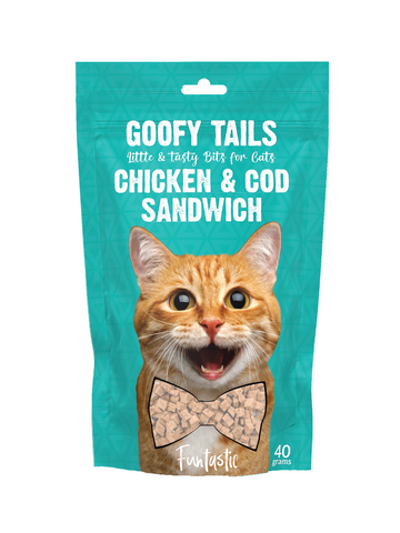 Goofy Tails Chicken & COD Sandwich Treats for Cats and Kittens 40 Grams