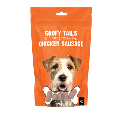 Goofy Tails Chicken Sausage Treats for Dogs and Puppies - 70 Grams