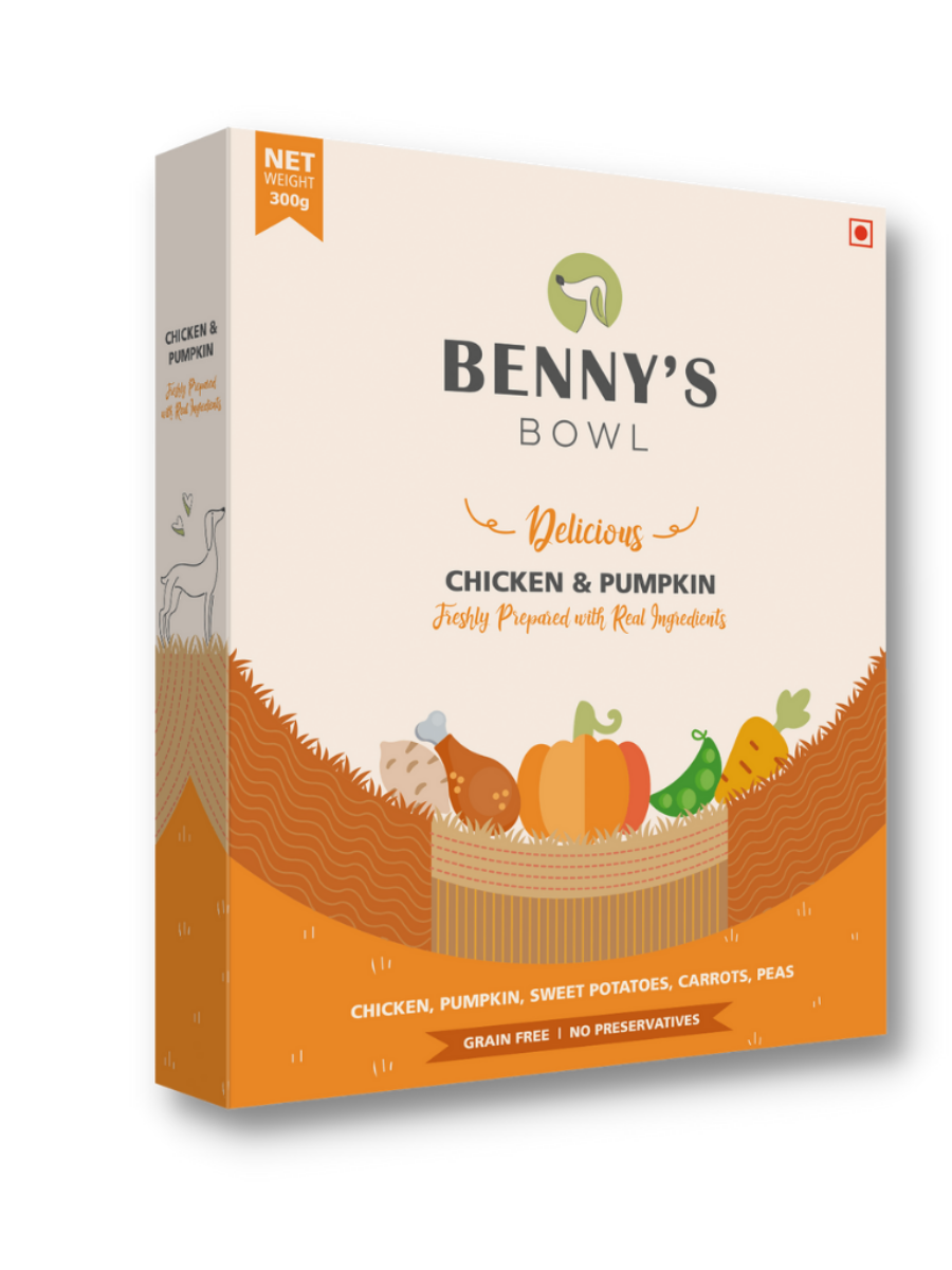 Benny's Bowl Chicken and Pumpkin Wet Dog Food for Adult and Puppy