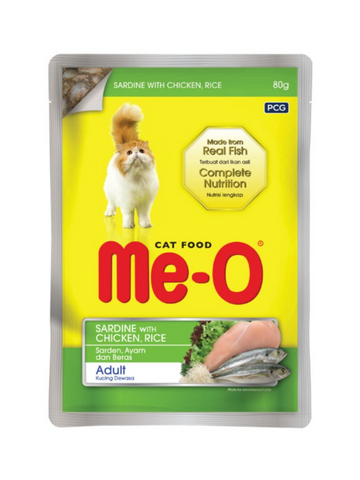 Me-O Sardine with Chicken & Rice 80g