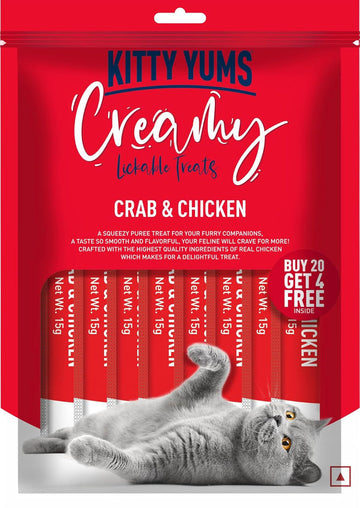 Kitty Yums Creamy Treats Crab n Chicken 75g