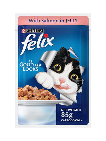 Purina Felix Adult Salmon In Jelly 85g