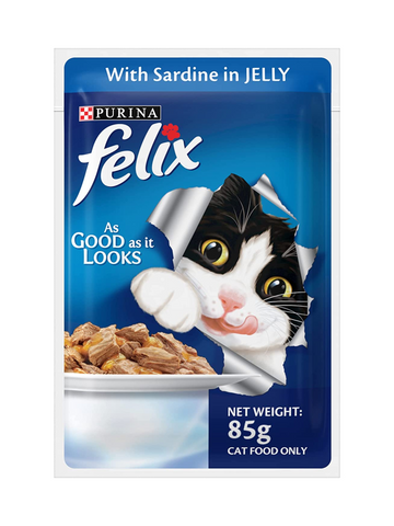 Purina Felix Adult Sardine in Jelly 85g