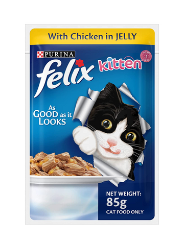 Purina Felix Kitten Chicken In jelly 85g