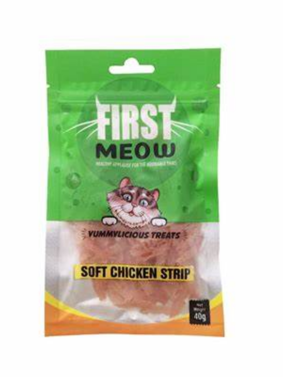 First Meow Soft Chicken Strip 40g