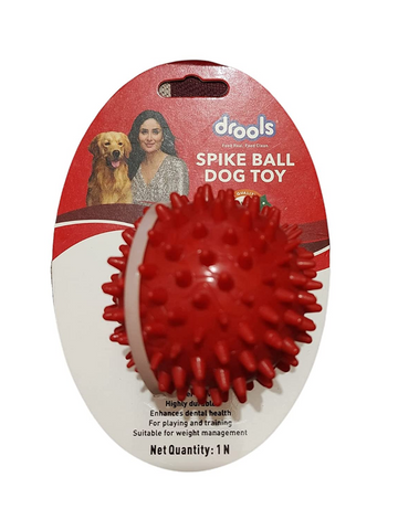 Drools Dog Spike Hard Ball Toy - 3 In