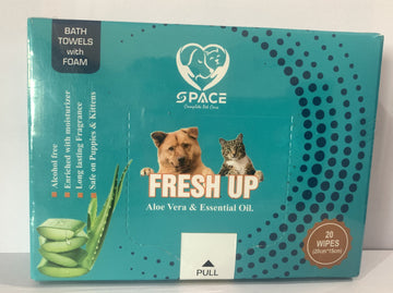 Space Fresh Up Aloe Vera Pet Wipes 20Pcs