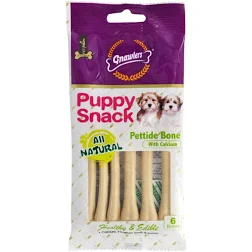 Gnawlers Puppy Snack Pettide Bones 6 pcs 40 g